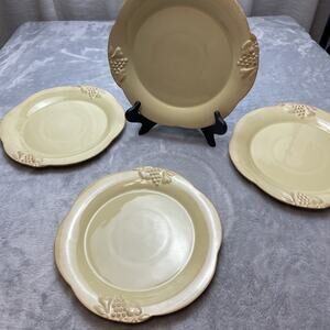 Casa Stone Casafina Dinner Plates (4) Madeira Harvest Dijon 12" Country French
